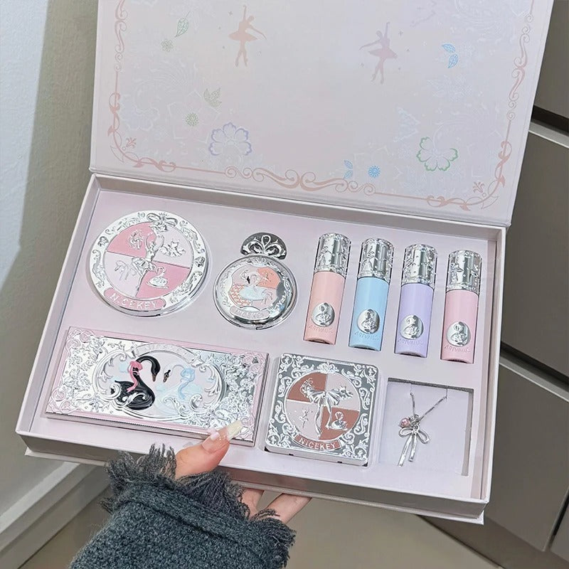 Kit de Maquiagem Completo Nicekey Rosa Ballet