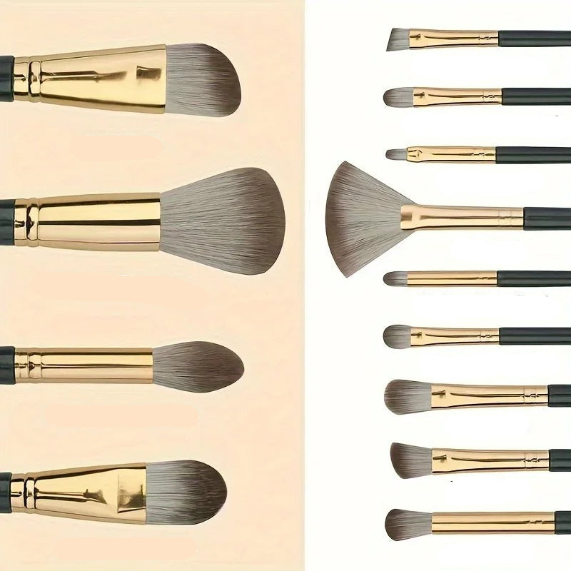 Kit 14 Pincéis de Maquiagem Profissional