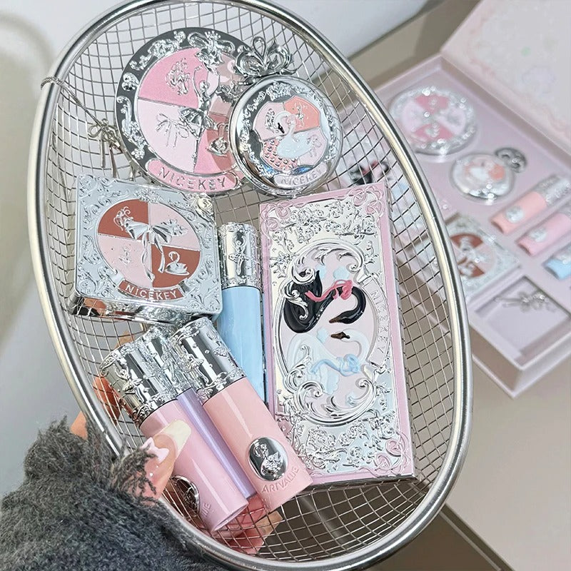 Kit de Maquiagem Completo Nicekey Rosa Ballet