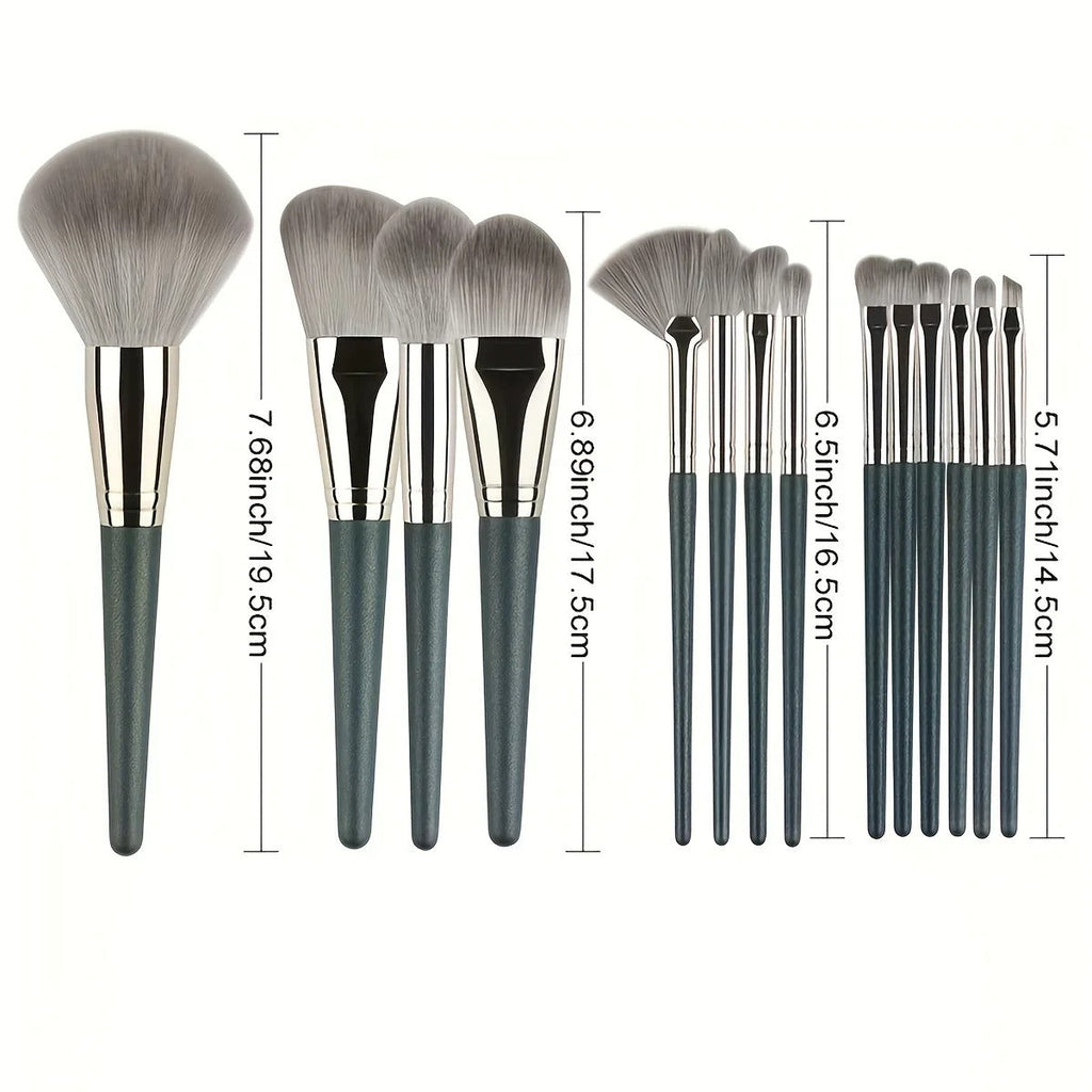 Kit 14 Pincéis de Maquiagem Profissional