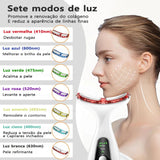 Massageador Facial e de Pescoço com 7 Modos de Luz LED