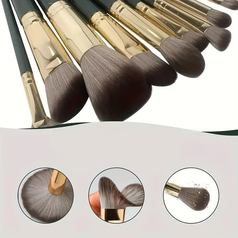 Kit 14 Pincéis de Maquiagem Profissional