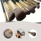Kit 14 Pincéis de Maquiagem Profissional