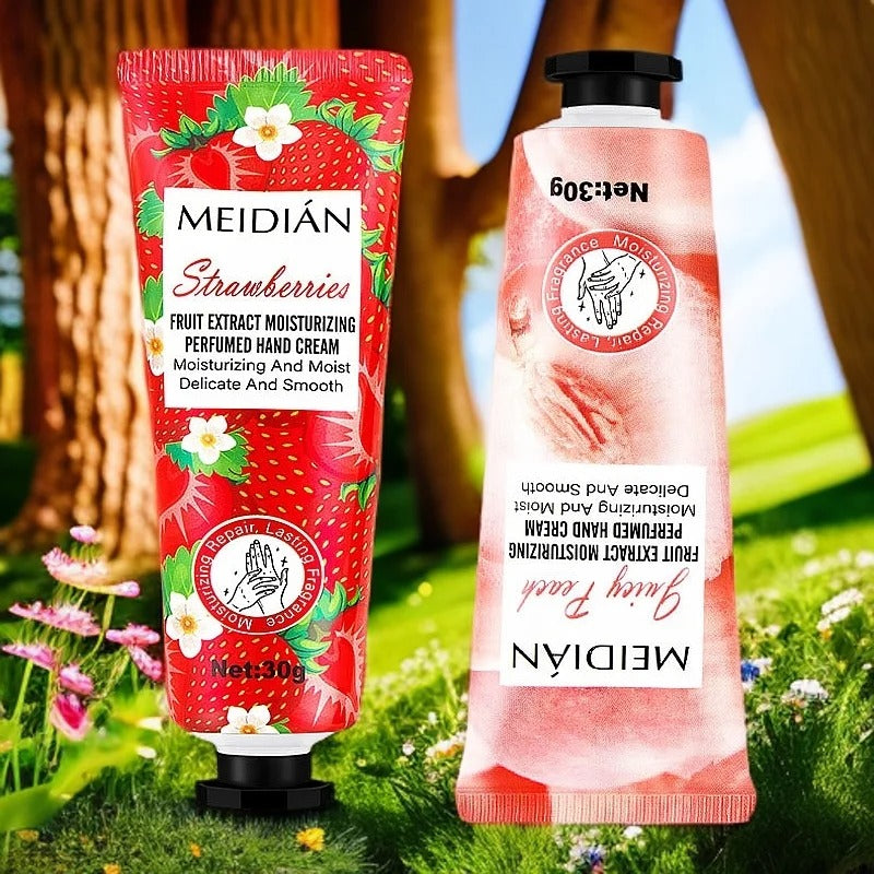 Kit 5 Cremes Hidratantes para as Mãos com Aroma de Frutas