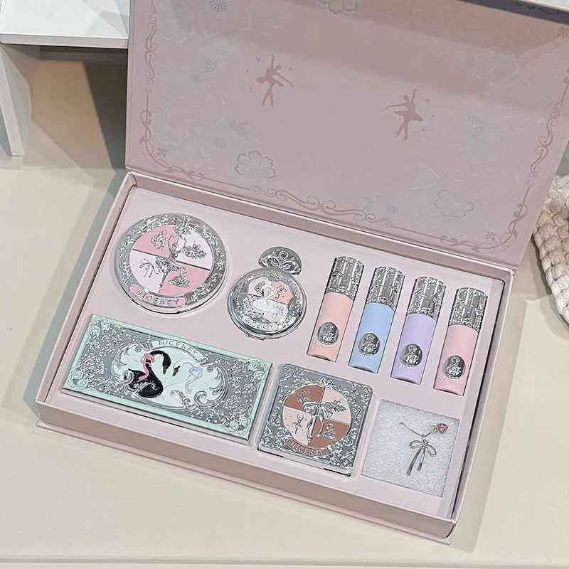 Kit de Maquiagem Completo Nicekey Rosa Ballet