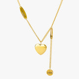 Colar Pingente de Coração One Heart Banhado a Ouro 18K
