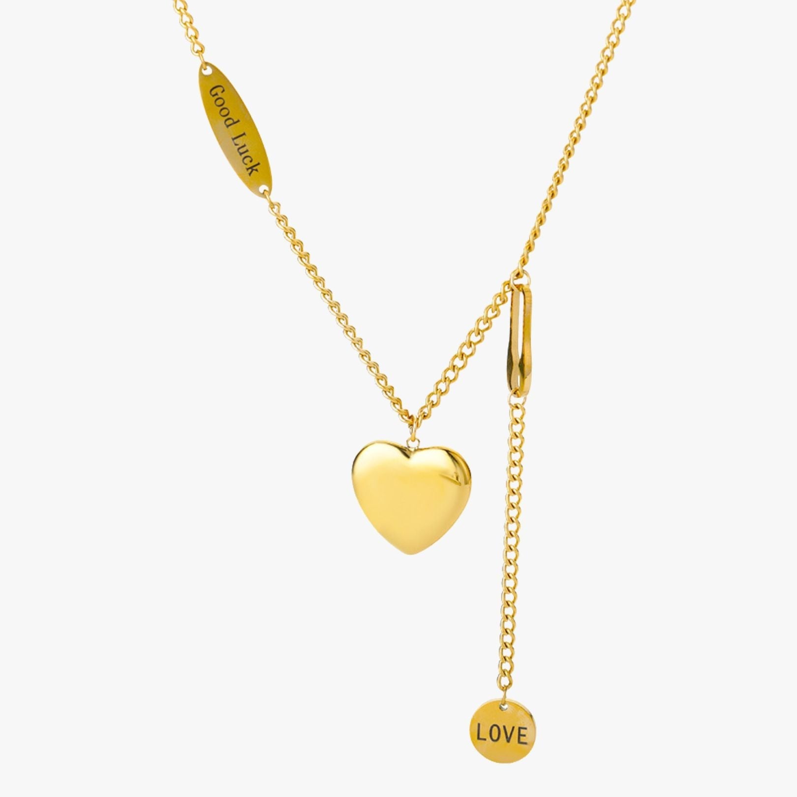 Colar Pingente de Coração One Heart Banhado a Ouro 18K